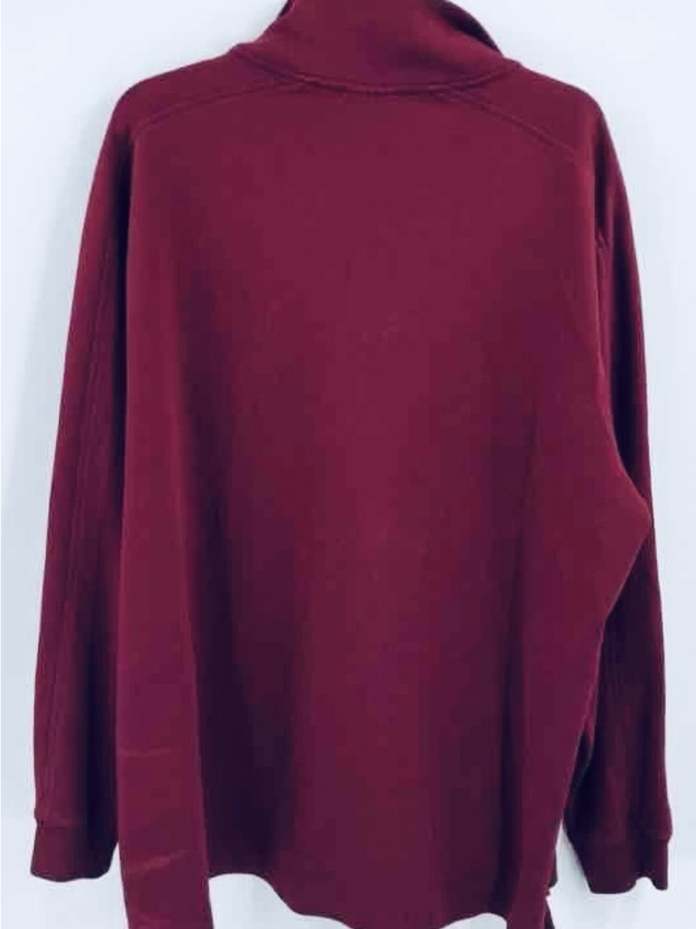 Lacoste Men’s Dark Red 1/4 Zip Pullover Sweater Sz9/USA XXL EUC F8330 P/27 L31 - Picture 2 of 12
